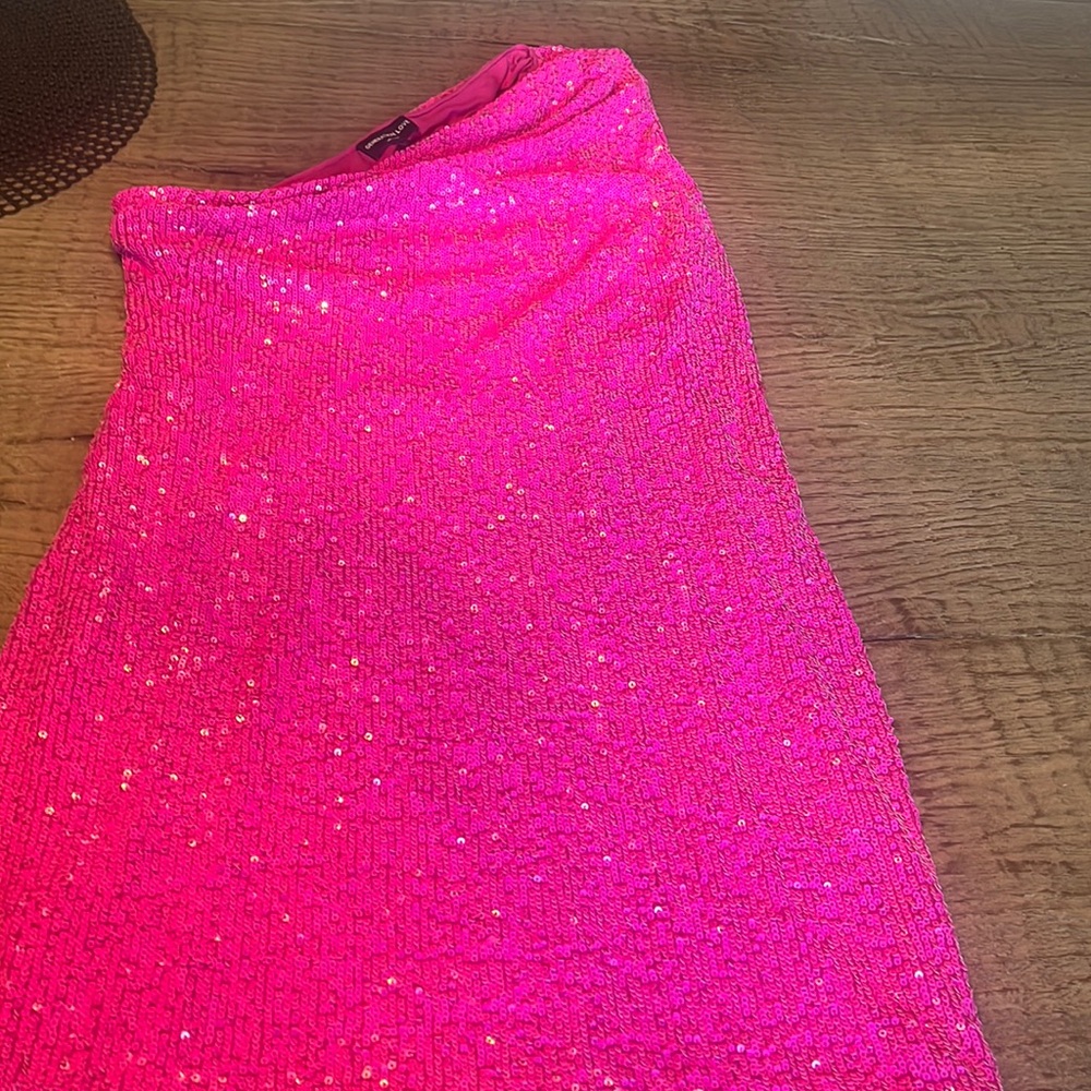 Pink sequin dress